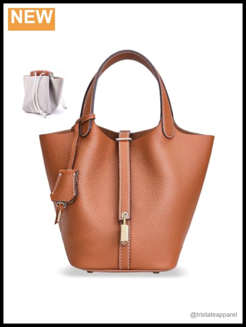 Handmade Genuine Italian Leather Bucket Bag Tote Crossbody Satchel